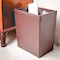 Dacasso Chocolate Brown Leather 32 Quart Waste Basket AG-3432 - alternate 2